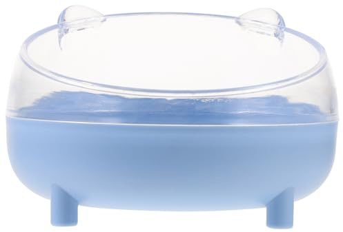 Luxshiny Casa de Baño de Arena para Hámster Diseño Desmontable, Plástico Resistente y Tapa Transparente Semicerrada para Uso en Casa o Viajes Color Aleatorio