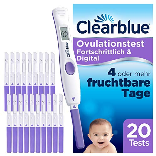 Clearblue Kinderwunsch Ovulationstest Fortschrittlich & Digital - Fruchtbarkeitstest für Eisprung, 20 Tests