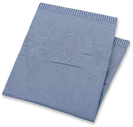 Sterntaler Strick-Schmusedecke Baylee, Alter: Für Babys ab der Geburt, 75 x 90 cm, Blau