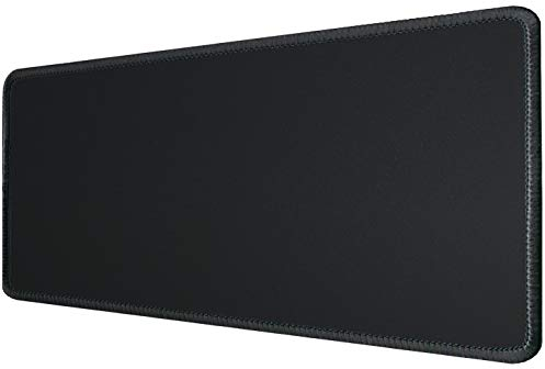 Silent Monsters Mauspad XXL 900 x 400 mm großes Mousepad Schwarz - Vernähter Rand, rutschfest & leise, für Gaming Büro Office Homeoffice - Tastatur - 90 x 40 cm groß Mouse Pad Mat - alle Maus Arten