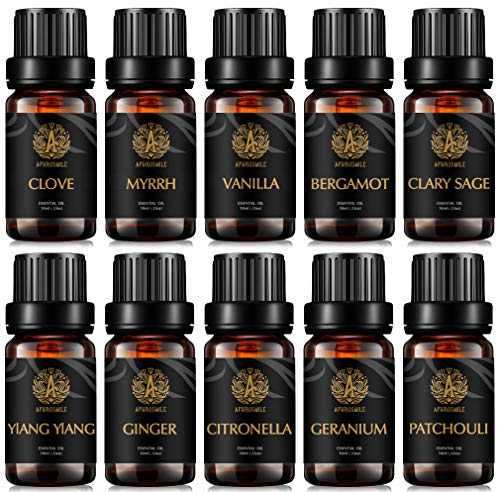 Top 10 Aromatherapie Myrrhe ätherisches Öl Set für Diffusor-Vanille,Ylang Ylang,Patchouli Öle..., 100% reine Clary Salbei ätherisches Öl, therapeutische Grade Ingwer ätherische Öle für Luftbefeuchter