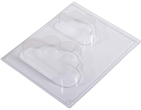 Rayher 36104000 Gießform Wolken, 15 x 9 cm + 9 x 3 cm, Tiefe 3 cm, Gießform aus PET, ideal zum Ausgießen mit Kreativ-Beton, Raysin-Gießpulver, Wachs oder Seife
