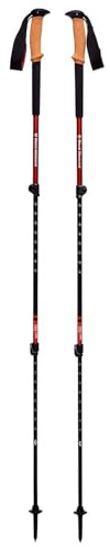 BLACK DIAMOND Trail Cork Trekking Poles (Pair) | Lightweight Collapsible Aluminum Hiking Poles | Natural Cork Grips | FlickLock Adjustable Shafts | Picante