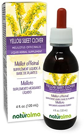 Naturalma Yellow Sweet Clover or Yellow Melilot (Melilotus officinalis) herb with Flowers Alcohol-Free Tincture - 4 fl oz Liquid Extract in Drops - Herbal Supplement - Vegan