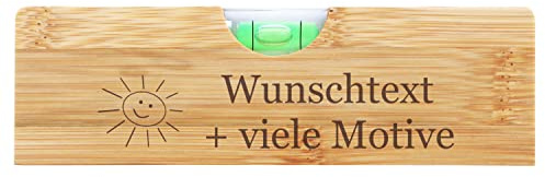 Wasserwaage klein personalisiert mit Name, Spruch, Motiv - Handwerker Geschenk mit Bieröffner Funktion - Kapselheber ist eingebaut, Geschenkidee Hausbau