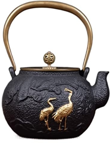 Théière Vintage Service à Thé Théière En Fonte 1200 ML Théières En Fer Théière En Fer Pot En Cuivre Bouilloire d'infuser Thé Noir