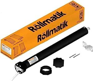 Rollmatik Motore per Tapparelle Elettriche Portata 40Kg 20Nm Finecorsa Meccanici, Motore Tapparella Corto 39cm, Predisposoto Pulsante SU/GIU Apertura Automatica Persiane