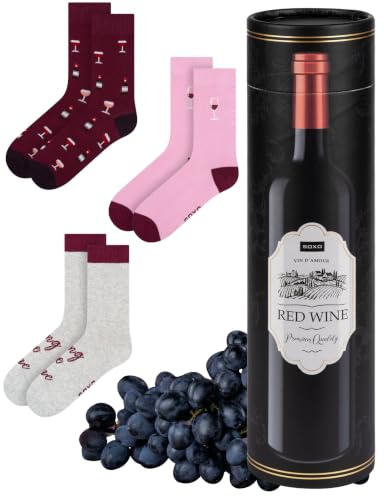 soxo Cadeau Pour Amateur Vin - Coffret Chaussettes Femme Fantaisie 35-40 | motif Aperol Spritz, thème Prosecco original, socks hautes en coton