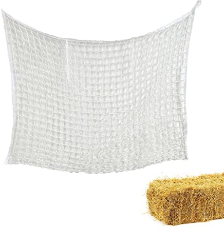 Aznever Heunetz Für, Slow Feed Heunetz, Verlängerte Fresszeit, 35 X 47 Zoll Großer Ziegen-Heu-Futterspender, 1,18 1,18 Zoll Loch Nylon Hung Portable Hay Feeder Taschen