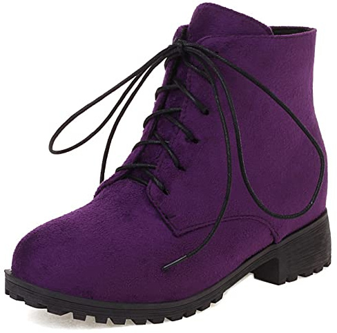 Gicoiz Femme Bout Rond Classique Combat Chukka Bottes de Cheville