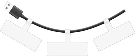 SUPVAN KATASYMBOL T50M Pro Etiquetas Adhesivas, 45 mm x 30 mm + 35 mm | Negro sobre Blanco, 100 Uds/Rollo, Resistentes al Agua y Aceite, para Cables, Datacenters, Equipos Eléctricos