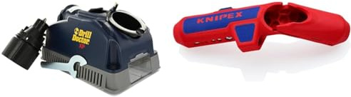 TIVOLY - Drill Doctor 400 - Affûteuse pour Tous Types de Forets Métaux et Béton Ø 2,5-13 mm & Knipex ErgoStrip® Outil universel à dégainer, pour droitiers 135 mm 16 95 01 SB