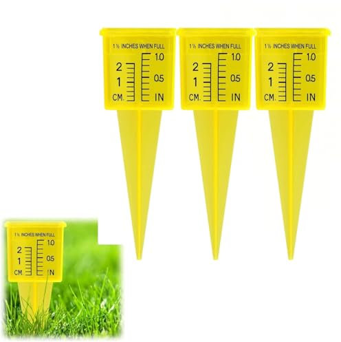 BAWUTZ Medidor de Lluvia portátil, medidor de Agua Reutilizable para jardín, medidor de aspersor Reutilizable de Boca Ancha, Herramienta de medición para jardín, césped, Patio Trasero (3PC)