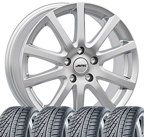 4 ruedas de invierno Skandic 7,5 x 18 ET 38 5 x 114,3 plata brillante con 215/55 R18 99 V SEM Speed-Grip 5 XL FR compatible con Nissan X-Trail Qashqai