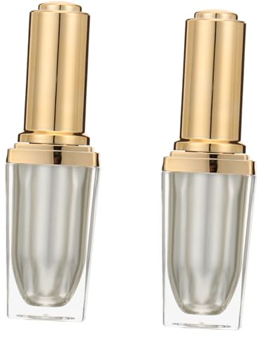 AUTSUPPL Empty Nail Polish Bottles 2pcs 10ml Refillable Acrylic Containers with Lid and Brush for Manicure Store Supplies and Nail Art Use Random Color