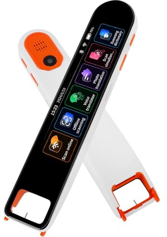 Scan Reader Pen for Dyslexia, 142 Language Scan Readering Pen Translator for Elderly, Kids, Students, Supports Voice, Scan, Text to Speech