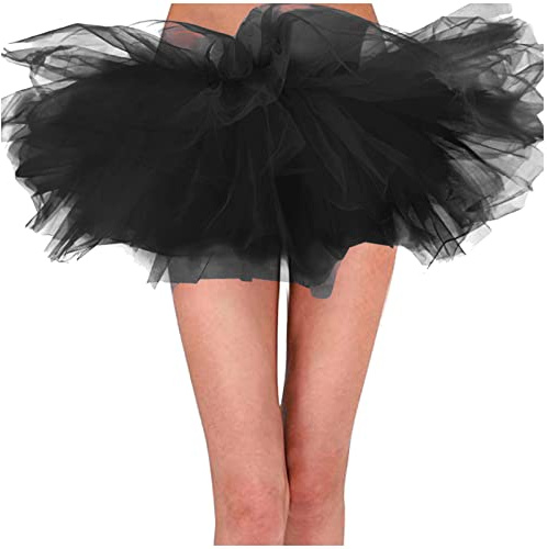 Gonna in tulle, da donna, nera, con tutù, gonna corta, in tulle, colore bianco, rosso, per carnevale, carnevale, costume da ballo, in tulle