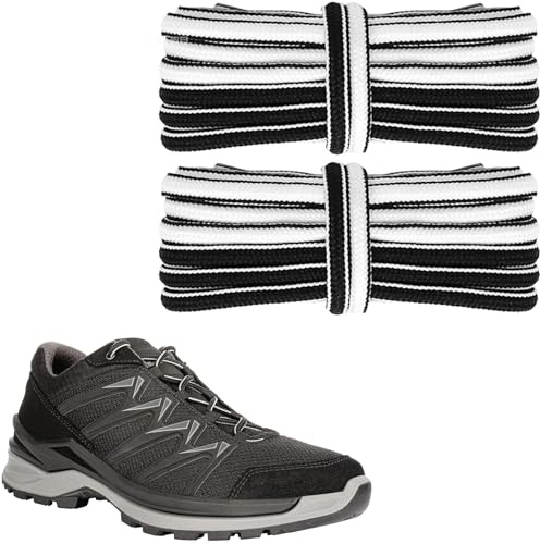 NDTEZUGT Cordones Planos para Lowa Zapatos de Senderismo, Zapatos de Trekking, Resistentes y Duraderos, Cordones Largos para Botas