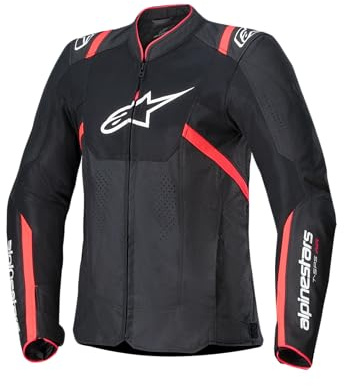 Alpinestars Stella T-SPS Air V2 Giacca Tessile Moto da Donna, Nero/Pink, M
