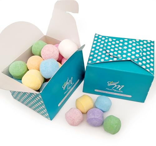 Caja regalo 25 mini bombas efervescentes para manicura y pedicura – Ablandan durezas, uñas y cutículas – Relaja los pies cansados - Aroma Surtido
