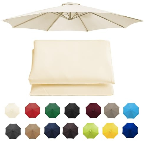 200cm-350cm Sonnenschirm Ersatzbezug Bespannung, Gartenschirm Ersatzabdeckung, Ersatzstoff, Terrassenschirm-Ersatzdach 6/8 Streben