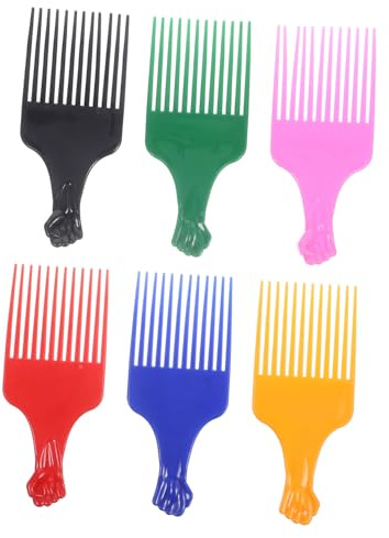 Beaupretty Juego de 6 Peines de Plástico Pp para Cabello y Bigote, Peine de Peluquería Profesional para Evitar Enredos y Mantener el Cabello Ordenado en Estilismo Color Aleatorio