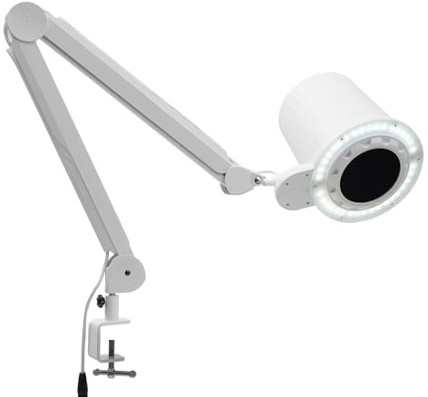Aspiratore Unghie Professionale Forte 55W 8m con Luce LED 3 Colori, in ABS | Aspiratore per unghie da tavolo professionale 4300 RPM,cartuccia filtrante magnetica,Braccio Regolabile per Salone e Casa