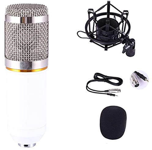 KHYTEBV Kit de micrófono de Condensador, Juego de micrófonos para Tarjeta de Sonido en Vivo, micrófono de Condensador Anchor, micrófono de Condensador para computadora, micrófonos vocales