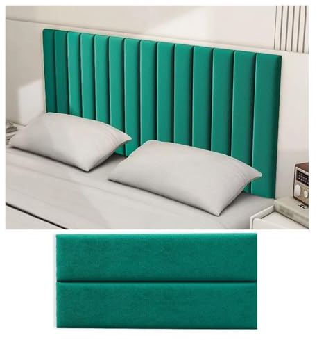 Panneaux muraux rembourrés Auto-adhésifs, tête de lit Murale, Rembourrage Doux Anti-Collision pour Salle de Jeux, Chambre, Tatami (Vert foncé, 6 pièces)