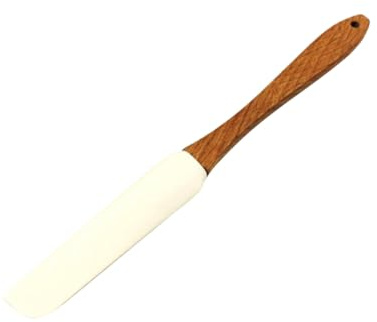 VALICLUD Spatule à Crème Au Beurre Silicone Avec Manche Bois Spatule à Crème Amovible Pour Gâteau Et Confiture