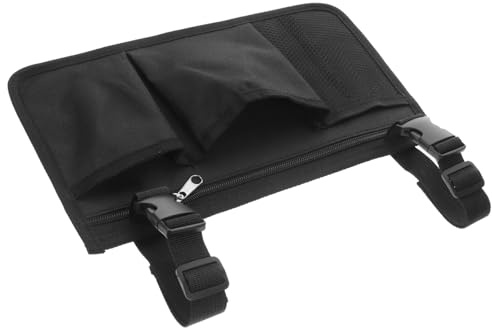 MOTHNUR Rollstuhltasche aus Strapazierfähigem Oxford Seitliche Aufbewahrungstasche mit Zwei Befestigungsriemen Große Kapazität für Mobilitätsroller und Gehwagen Praktische Armlehnentasche
