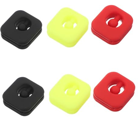 ibasenice 6pezzi Racchetta da Tennis in Silicone Quadrata Smorzatore di Vibrazioni Ammortizzatore per Racchette da Tennis Riduttore di Vibrazioni per Corde di Racchette