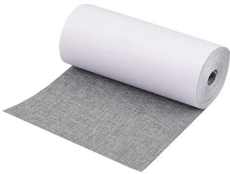 Fabric Repair Tape,10x200cm Self-Adhesive Linen Fabric Patches,Grey | Ideal for Linen Sofa, Headboards,Chairs,and Upholstep Repair