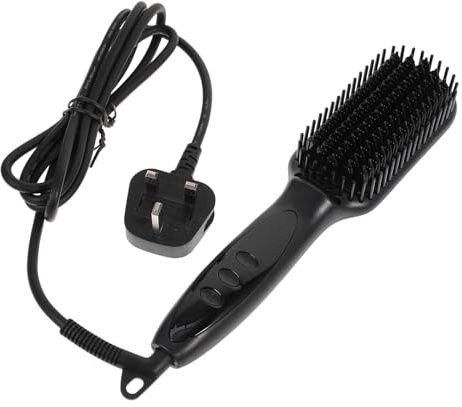 SMASOLO Fer à Lisser Multifonction Taille Standard Brosse Lissante Électrique 6 Vitesses Brosse à Barbe Pour Homme Usage Quotidien Coiffage Facile