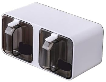 Caja de condimentos pared, especiero, tarro, azucarero, salero, cajas con cucharas(White 2 Grid)