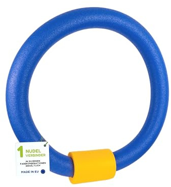 WeKo FUN Schwimmnudel Set (1x Nudel + 1x 2-Loch Verbinder) | 160 cm Poolnudel & Schwimmhilfe | Ø 6,5 cm Wassernudel für Kinder & Erwachsene | 9 Farben zur Auswahl
