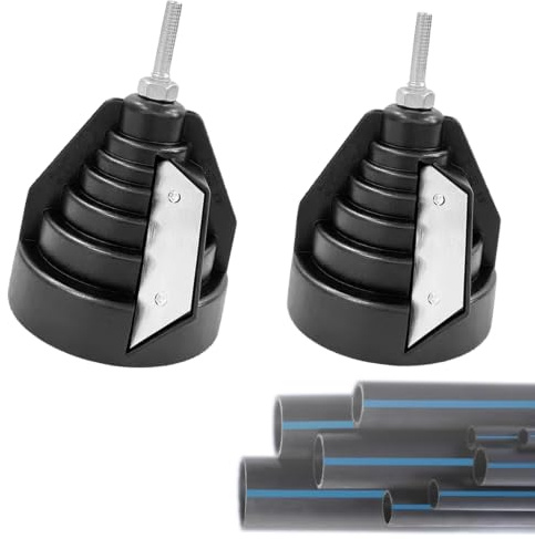 Seutmrou 2 Piezas Herramienta Desbarbadora para Tubos de Plástico, Herramienta de Biselado para Tubos de 20/25/32/40/50/63 mm de Diámetro, Desbarbador de Tubos para Tubos De PVC, PP, PE