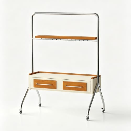 Soporte TV con Ruedas con Ruedas para 32 a 75 Pulgadas,Carro de TV portátil con cajones,Soporte TV Pie Móvil de Acero para Pantallas Grandes,para Oficina en casa al Aire
