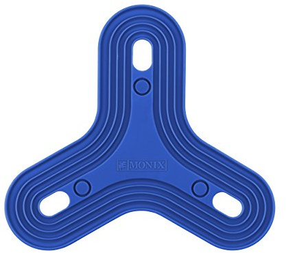MONIX Solid+ Set 2 unidades, Protector para Sartenes Antiadherentes, Acero Inoxidable, Azul, 35 cm, 2 Unidades