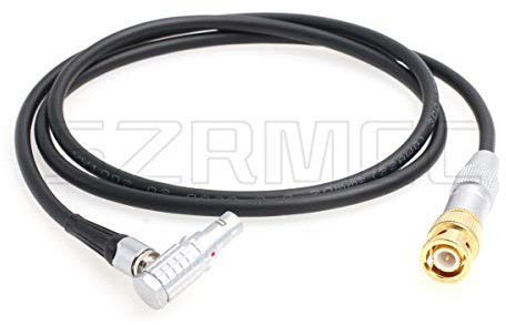 SZRMCC ZAXCOM BNC to 0B 5 Pin SMPTE Time Code Cable for ARRI Alexa Mini/XT Camera Sound Devices 664 633 (Right Angle 5 Pin Cable)