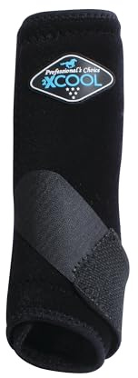 Professional's Choice 2XCOOL Sports Medicine Horse Boots | Protective & Breathable Design for Ultimate Comfort, Durability & Cooling in Active Horses | 2 Pack Medium Black