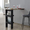 [en.casa] Bartisch Bromölla 120 x 45 x 106 Stehtisch für Wandmontage mit Ablagen Schwarz/Eiche dunkel