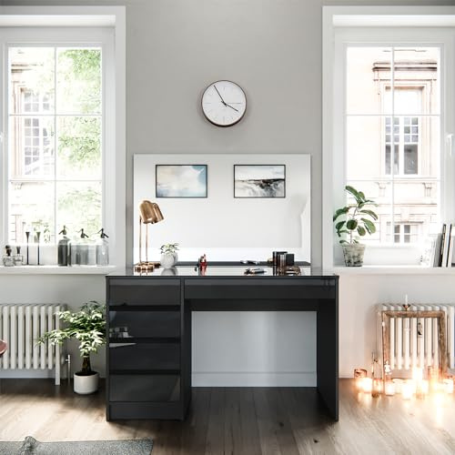 Vicco Schminktisch Sherry, Anthrazit, 120 cm | mit rechteckigem Spiegel zur täglichen Anwendung