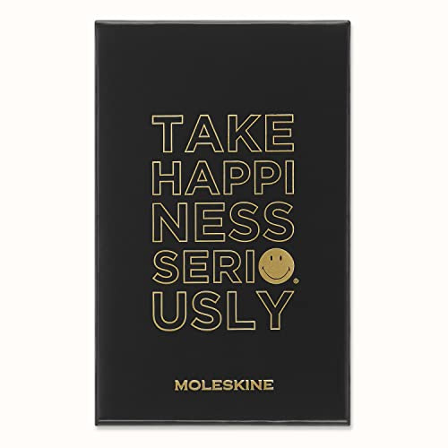 Moleskine - Limitierte Edition, Smiley Notizbuch mit Sammlerbox, mit Hardcover und Elastikverschluss, Größe Extra-Small 6,5 x 10,5 cm, Farbe Schwarz