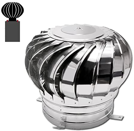 ZAQYCM Schornsteinabdeckung Dachentlüftung Runde Dachauslasskappe 4 5 6 8 10 Zoll, Outdoor-Dach-Turbinenventilator, Schornstein Regen Abdeckung, Haus/Trockner/Rohr/Schornstein/Schuppendach