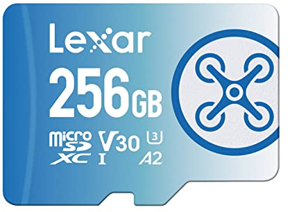 Lexar Fly Micro SD Karte 256GB, microSDXC UHS-I Karte, Bis Zu 160MB/s Lesegeschwindigkeit, Speicherkarte Micro SD, TF Karte Kompatibel mit DJI Drohne und Actioncam (LMSFLYX256G-BNNAA)
