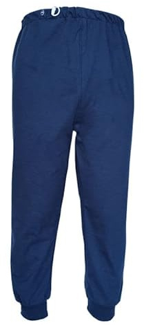 Pantaloni per pannolini impermeabili per anziani, pantaloni lunghi a prova di perdite, cotone lavabile, cuscinetti per urina per adulti, paralizzati, costretti a letto, uomini e donne (blu, L)