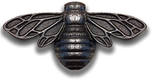 Türklopfer aus massivem Messing, 16,3 cm breit, 8,9 cm hoch (schwarzes Oxid)