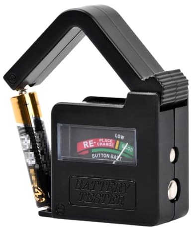 Tester Batterie Digital, Tester per batteria universale, Tester per Batterie, Verifica Carica Batterie, Battery Checker universale per batterie AAA C D 9V 1.5V pile a bottone, BT860