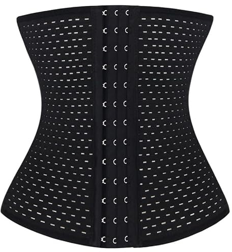 flintronic Dam sexig spetskorsett, broderi korsett, sexig gotisk dambustier, bröllop, klassisk bustier, stor storlek platt mage, svart, M